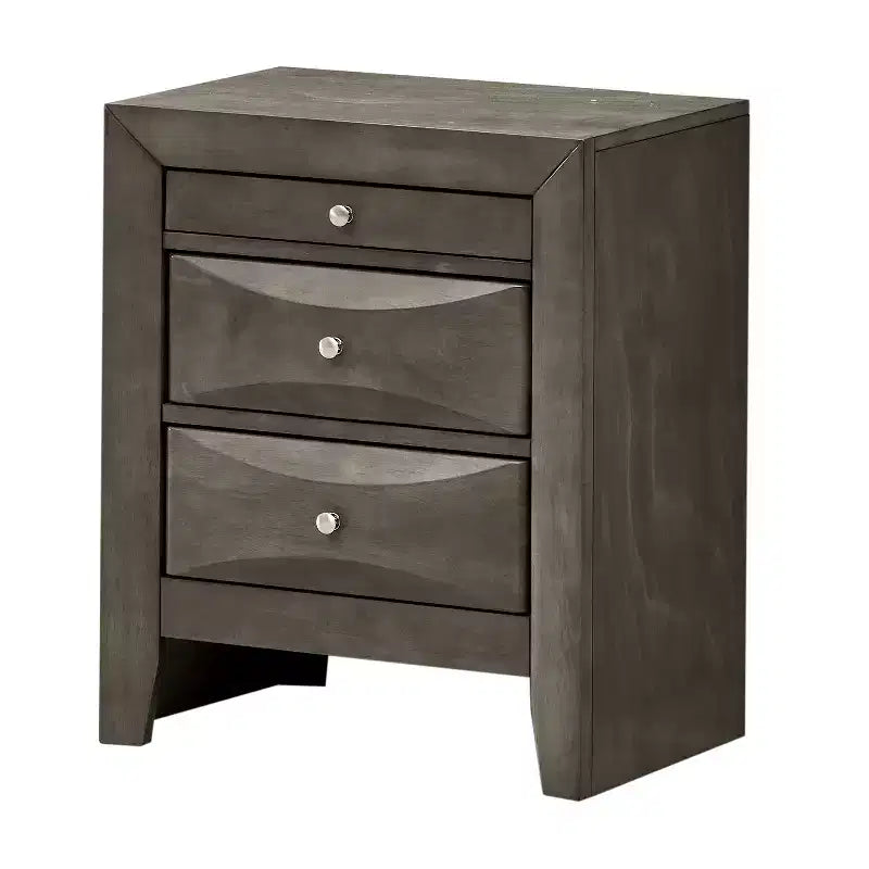 Mesa de Noche Rectangular de Madera de Cerezo para Sala y Dormitorio