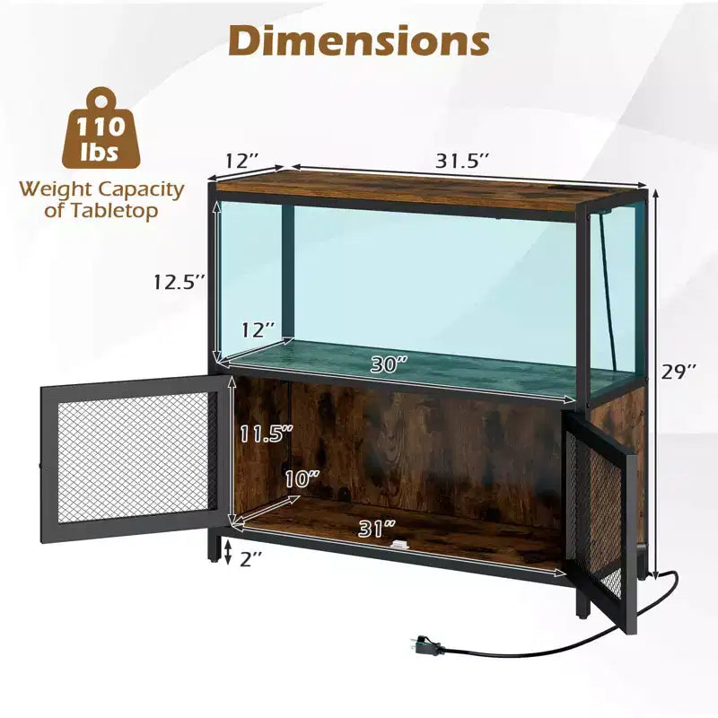 Mueble de cafetería con luces LED, aparador industrial con estación de carga