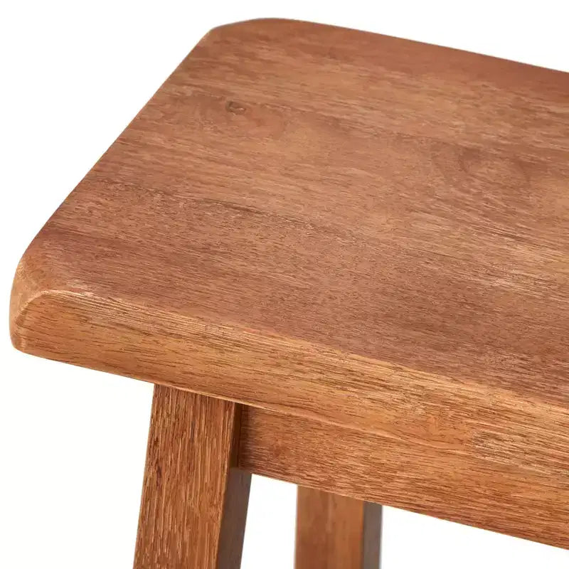 Taburete sin respaldo de 24" de altura para mostrador color gris madera (2 piezas)