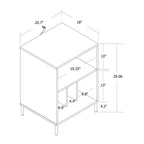 Soporte para tocadiscos de metal y madera natural