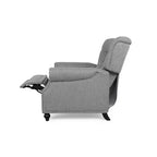 Sillón Reclinable Eléctrico Tapizado Gris/Marrón Oscuro