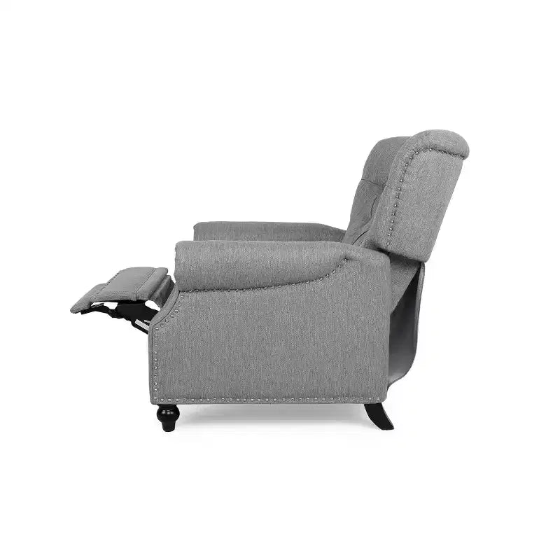 Sillón Reclinable Eléctrico Tapizado Gris/Marrón Oscuro