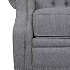 Sillón Reclinable Eléctrico Tapizado Gris/Marrón Oscuro