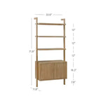 Estantería de madera acanalada de 71.9" (juego de 4), color marrón