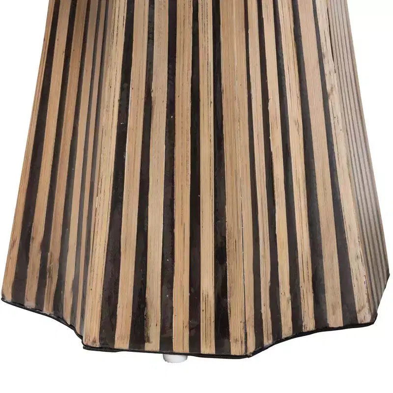 Mesa auxiliar de bambú de dos tonos marrón oscuro/marrón natural