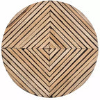 Mesa auxiliar de bambú de dos tonos marrón oscuro/marrón natural