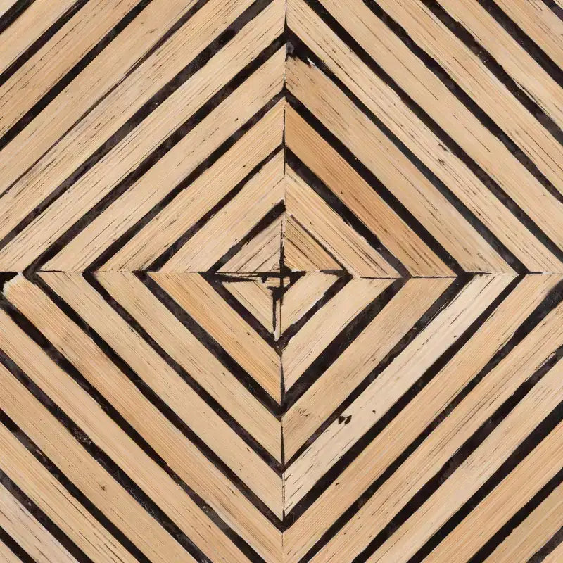 Mesa auxiliar de bambú de dos tonos marrón oscuro/marrón natural