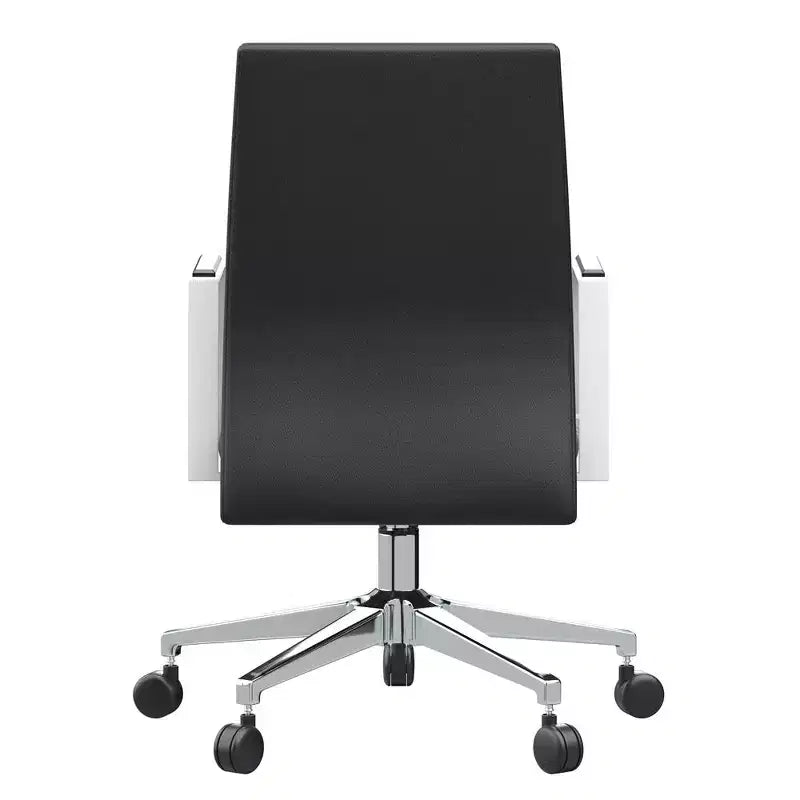 Silla de oficina moderna de cuero - Silla ergonómica de escritorio giratoria e inclinable con estructura de hierro - Oficina en casa
