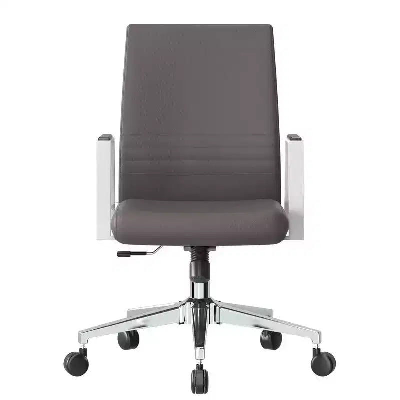 Silla de oficina moderna de cuero - Silla ergonómica de escritorio giratoria e inclinable con estructura de hierro - Oficina en casa