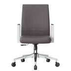 Silla de oficina moderna de cuero - Silla ergonómica de escritorio giratoria e inclinable con estructura de hierro - Oficina en casa