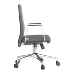 Silla de oficina moderna de cuero - Silla ergonómica de escritorio giratoria e inclinable con estructura de hierro - Oficina en casa