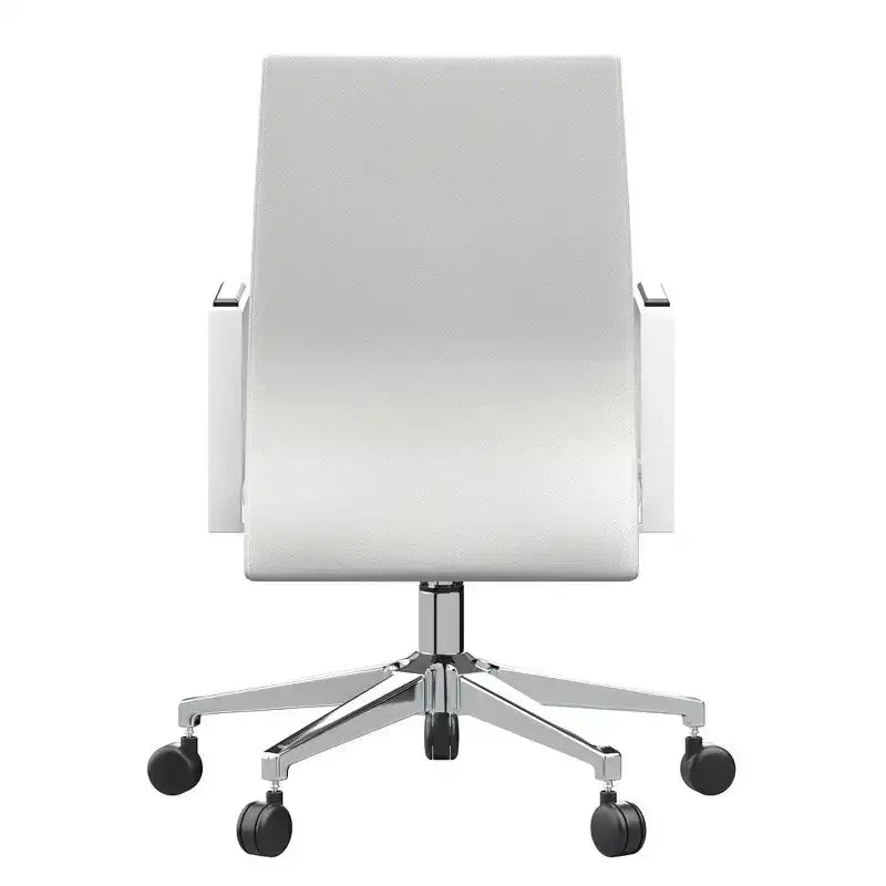Silla de oficina moderna de cuero - Silla ergonómica de escritorio giratoria e inclinable con estructura de hierro - Oficina en casa