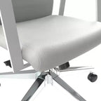 Silla de oficina moderna de cuero - Silla ergonómica de escritorio giratoria e inclinable con estructura de hierro - Oficina en casa