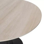 Mesa de comedor redonda de 31" con tapa de piedra sinterizada, base de pedestal de acero negro, mesa auxiliar de café para cocina y espacios pequeños