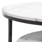 Mesa de centro redonda anidable de 2 piezas