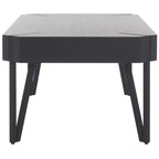 Mesa de centro rústica con superficie de madera estilo Mid-Century y patas de horquilla