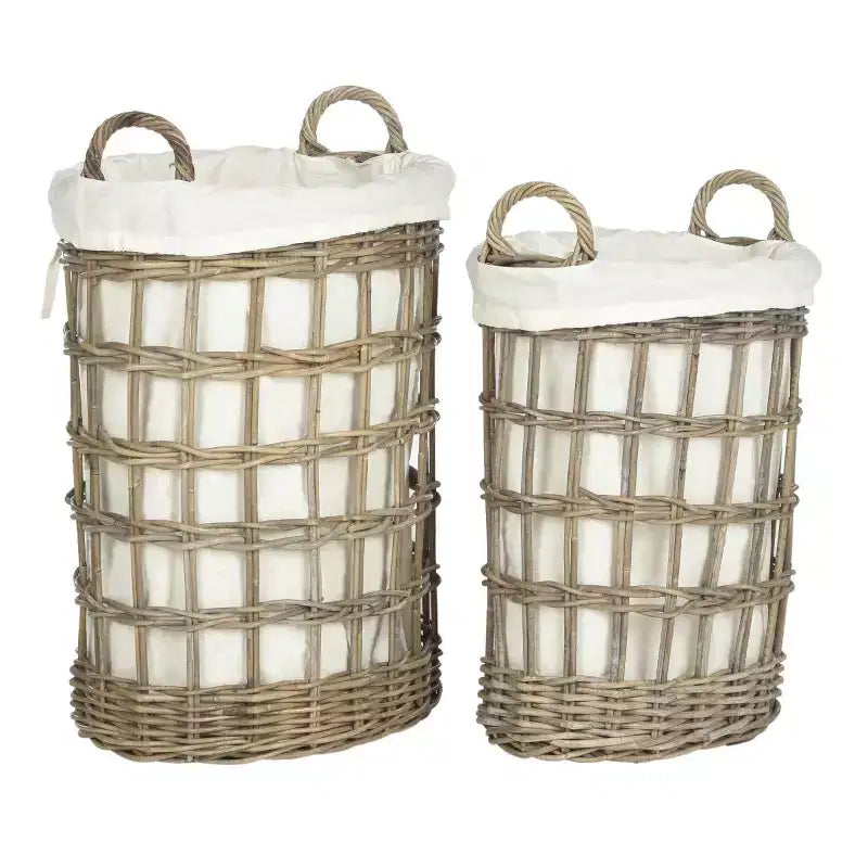 Cesto de ropa sucia (2 piezas) - Gris